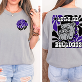 Let's Go Bulldogs Floral 01 DTF Print
