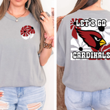 Let's Go Cardinals Floral 01 DTF Print