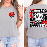 Let's Go Cougars Floral 01 DTF Print