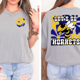 Let's Go Hornets Floral 01 DTF Print