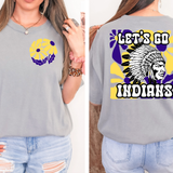 Let's Go Indians Floral 03 DTF Print