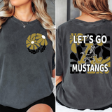 Lets Go Mustangs Floral DTF Print