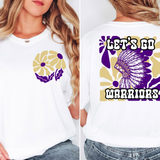 Let's Go Warriors Floral 01 DTF Print