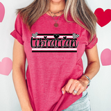 Librarian Black and White Hearts DTF Print