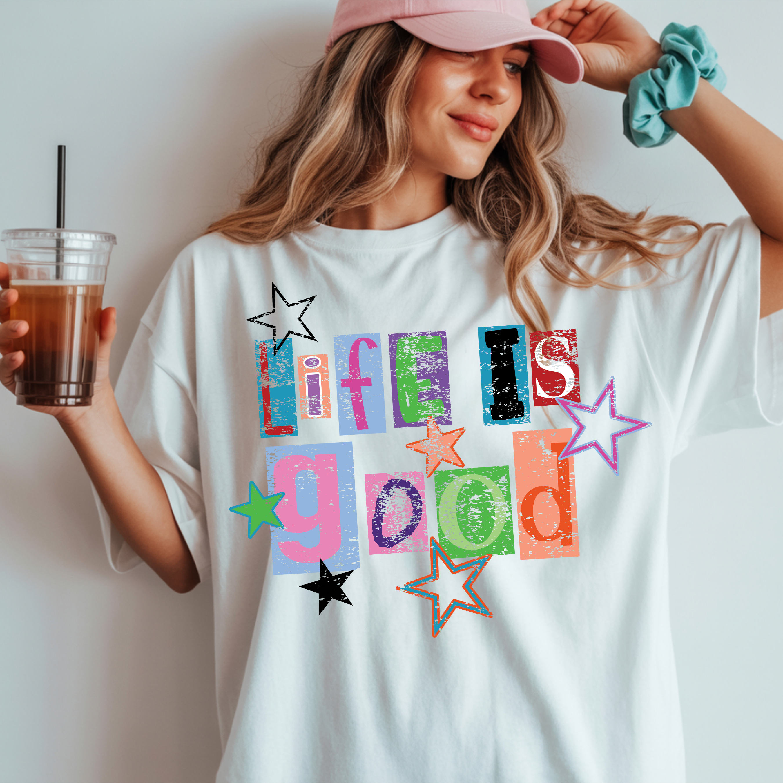 Life is Good Star Doodle DTF Print