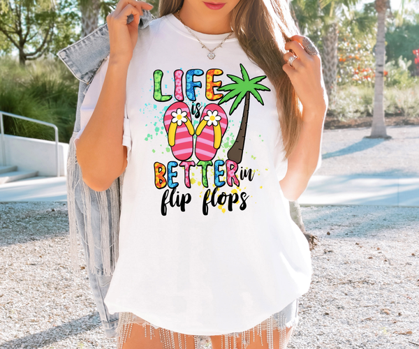 Life Is Better In Flipflops DTF Print