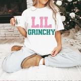 Lil Grinchy Glitter Embroidery Effect DTF Print