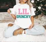 Lil Grinchy Glitter Embroidery Effect DTF Print