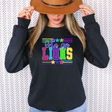 Lions Lets Go Multi Color DTF Print