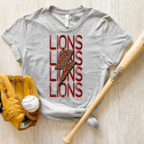 Lions Baseball Bolt DTF Print