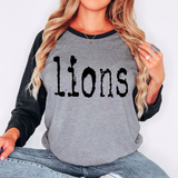 Lions Mystery Black DTF Print