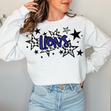 Lions Retro Star DTF Print