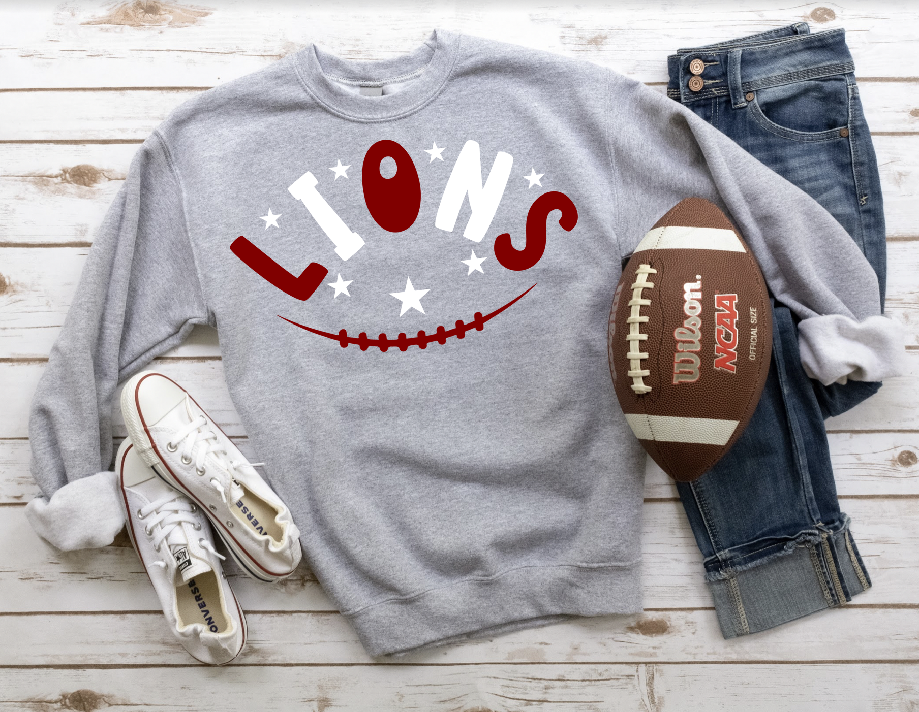 Lions Football Star DTF Print