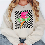 Lions Checker Bolt Distressed DTF Print