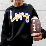 Lions Outline DTF Print