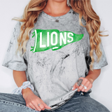 Lions Watercolor Pennant DTF Print
