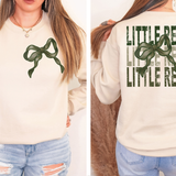 Little Reds Matching Stacked Camo Greens DTF Print