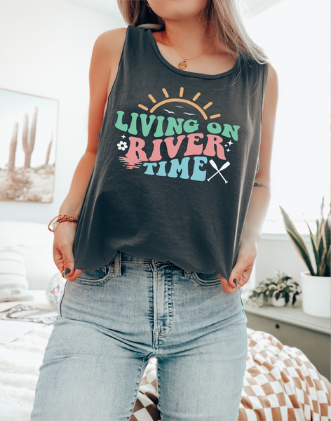 Livin On River Time DTF Print