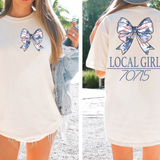 Local Girl Camo Bow DTF Print