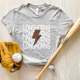 Longhorns Baseball Bolt DTF Print