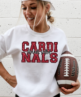 Louisville Cardinals Varsity Glitter Effect DTF Print