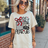 Love Us Or Fear Us Cow Bell Red DTF Print