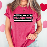 Lunch Lady Black and White Hearts DTF Print