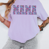 Purple Floral Customizable Name DTF Print