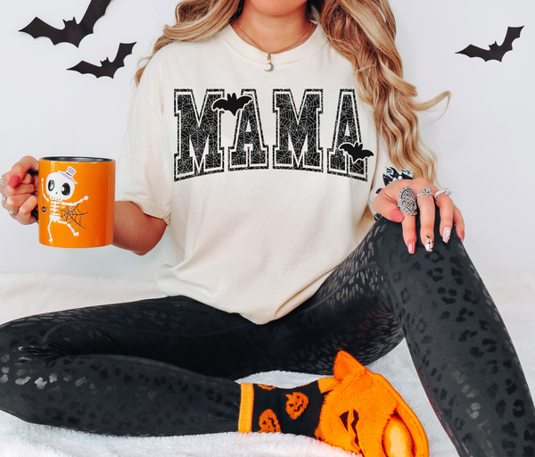 Halloween Mama with Bats DTF Print