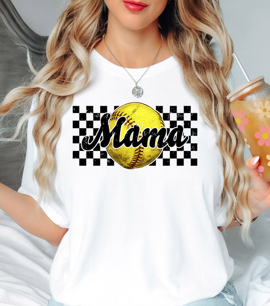 Mama Checker Softball DTF Print