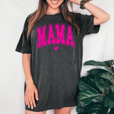 Distressed Varsity Mama Heart Arch DTF Print