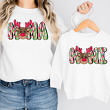 Mama Mini Christmas Reindeer DTF Print
