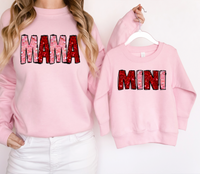 Mama Mini Sequin Effect Valentine DTF Print