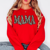 Matching Mama Mini Vintage Shadow Outline in Faux Sequin Leopard DTF Print