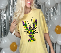 Mardi Gras Crawfish DTF Print