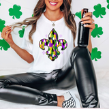 Mardi Gras le fleur de lis DTF Print