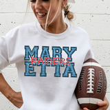 Maryetta Raiders Varsity Glitter Effect DTF Print