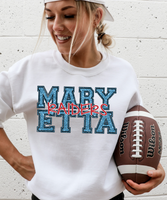 Maryetta Raiders Varsity Glitter Effect DTF Print