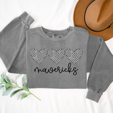 Mavericks Checker Heart Trio DTF Print