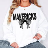 Mavericks Coquette Checker Bow DTF Print