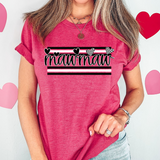 Mawmaw Black and White Hearts DTF Print