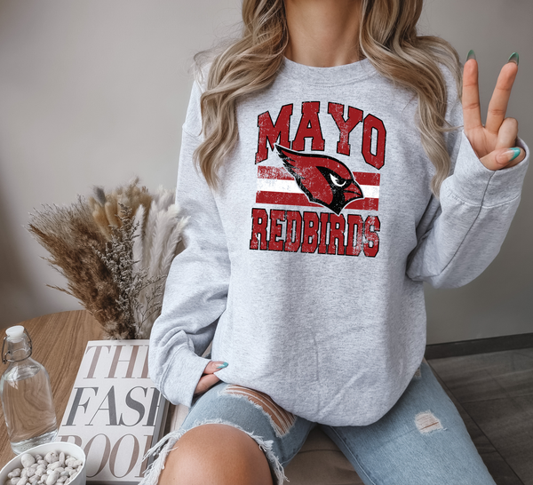 Classic Hometown Mayo Redbirds DTF Print