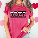 Meme Black and White Hearts DTF Print