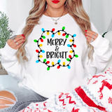 Merry Bright Light Circle DTF Print
