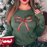 Merry Christmas Bow DTF Print