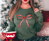 Merry Christmas Bow DTF Print