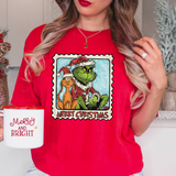 Merry Grinchmas Christmas Stamp DTF Print