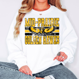 Mid Prairie Golden Hawks Grunge DTF Print