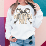 Military Wife Grey Camo Bow DTF Print