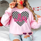 Millers Valentine Checker Heart DTF Print